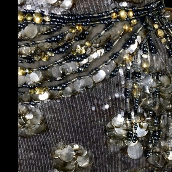 *$5,700 OSCAR DE LA RENTA GORGEOUS SILK Crystal bead estab runway dress US M - Picture 7 of 14